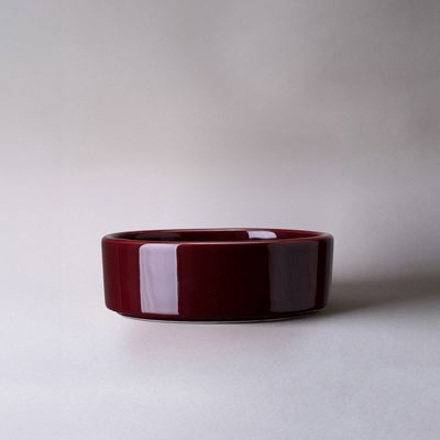 Bergs Potter Hoff GLAZED Fat Vinröd, Ø 21 cm