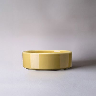Bergs Potter Hoff GLAZED Fat Ljusgul, Ø 30 cm
