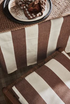 Jakobdahls Striato Duk 140x260 cm Brun/Offwhite
