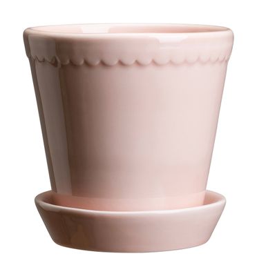 Bergs Potter Helena GLAZED Kruka Med Fat Rosenkvarts, Ø 18 cm