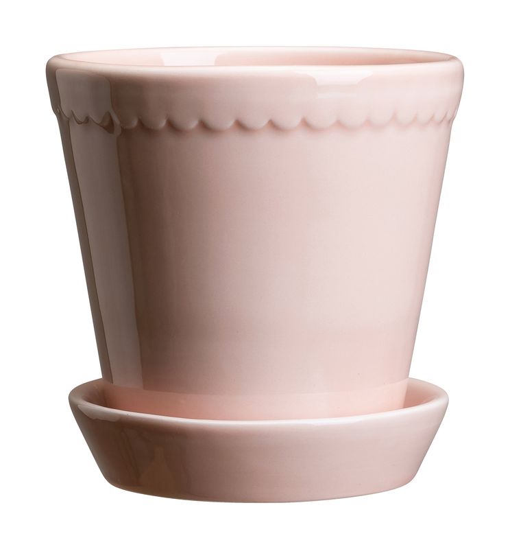 Bergs Potter Helena GLAZED Kruka Med Fat Rosenkvarts, Ø 18 cm