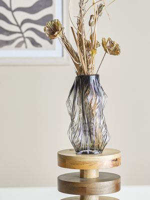 Tulla Vas Grå Glas Ø17.5cm Bloomingville
