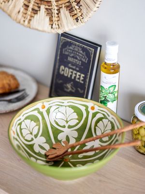 Skål Grön Stengods Heikki | Bloomingville