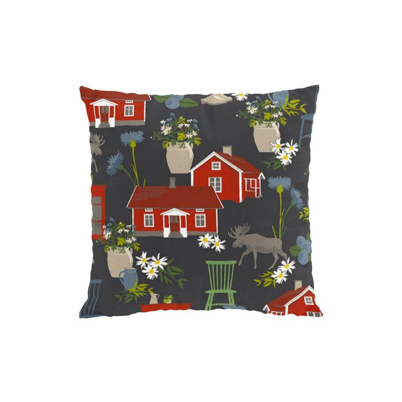 Strövtåg grå kuddfodral Arvidssons Textil