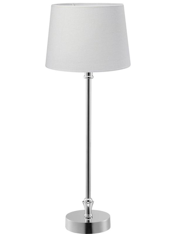 PR Home Liam Bordslampa med Vit Skärm 59 cm Silver