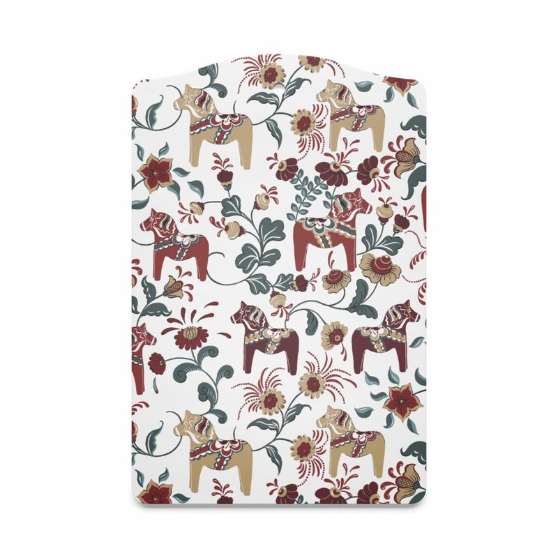 Leksand vinröd/beige/turkos serveringsbräda Arvidssons Textil