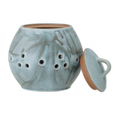 Burk med lock Blå Stengods | Bloomingville Creative