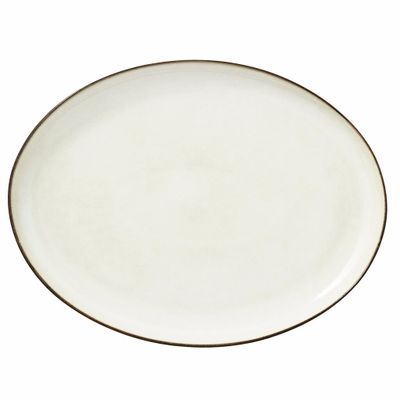 Lene Bjerre Amera Bricka Vit Stengods 40x30 cm