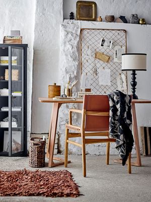 Fåtölj Brun Läder Ollie | Bloomingville