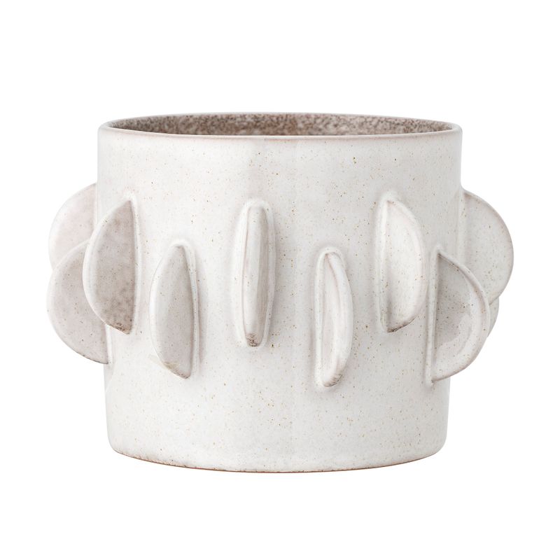 Kruka Vit Stengods Roza | Bloomingville