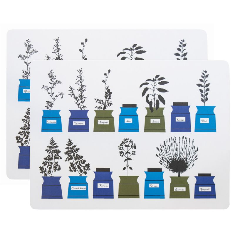 Persons Kryddskåp, Bordstablett Kork, Blå, 2-Pack