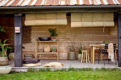 Matsalsstol Svart Galvaniserad metall Monsi | Bloomingville