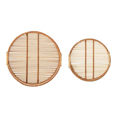 Serveringsbricka Natur Bambu Salle Set om 2 | Bloomingville