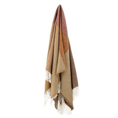 Ara Pläd Brun Akryl L150cm Bloomingville