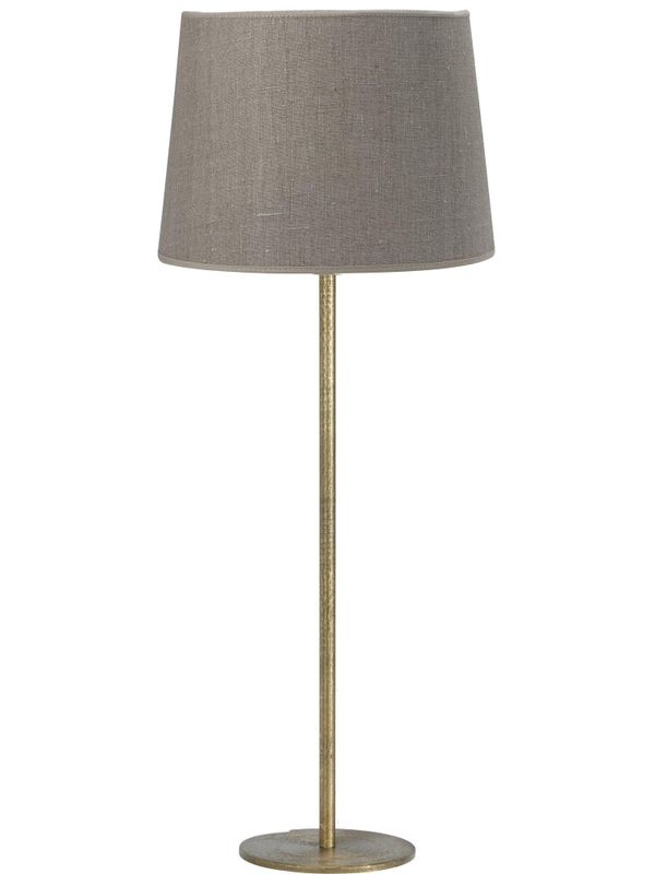 Base Bordslampa med natur Skärm 58cm Guld | PR Home