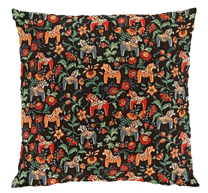 Leksand Mini jacquard svart kuddfodral Arvidssons Textil