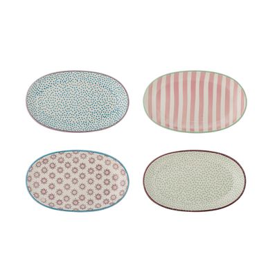 Tallrik Blå Stengods Patrizia 4-pack | Bloomingville