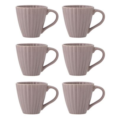 Bloomingville Latina Mug. Multipack, Rosa, Stengods Ø8,5xH8,5 cm, Set om 6