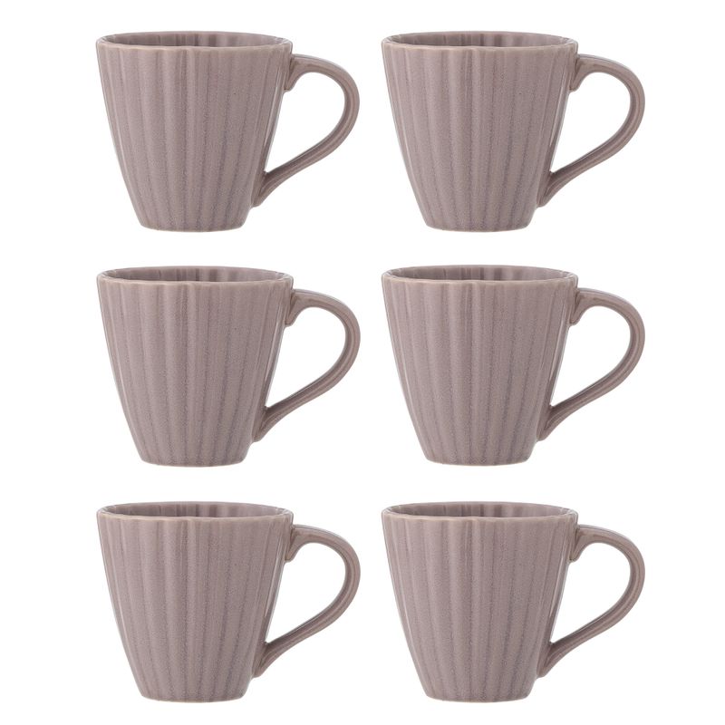 Bloomingville Latina Mug. Multipack, Rosa, Stengods Ø8,5xH8,5 cm, Set om 6