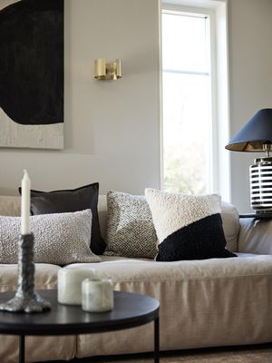 Teddy Kuddfodral Svart 45x45cm | Svanefors