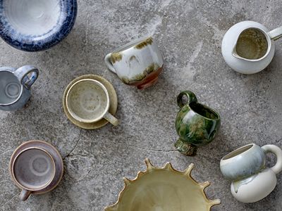 Bloomingville Jade Kopp, Natur, Stengods Ø9,5xH8,5 cm, Set om 4