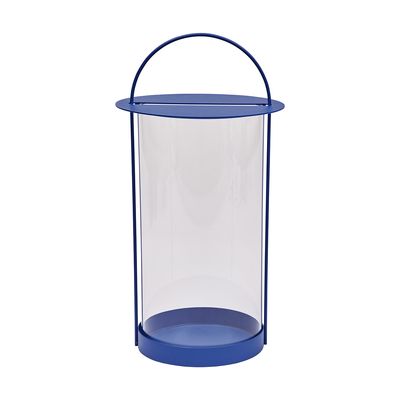 Lykta Optisk blå Metall. Glas OYOY LIVING