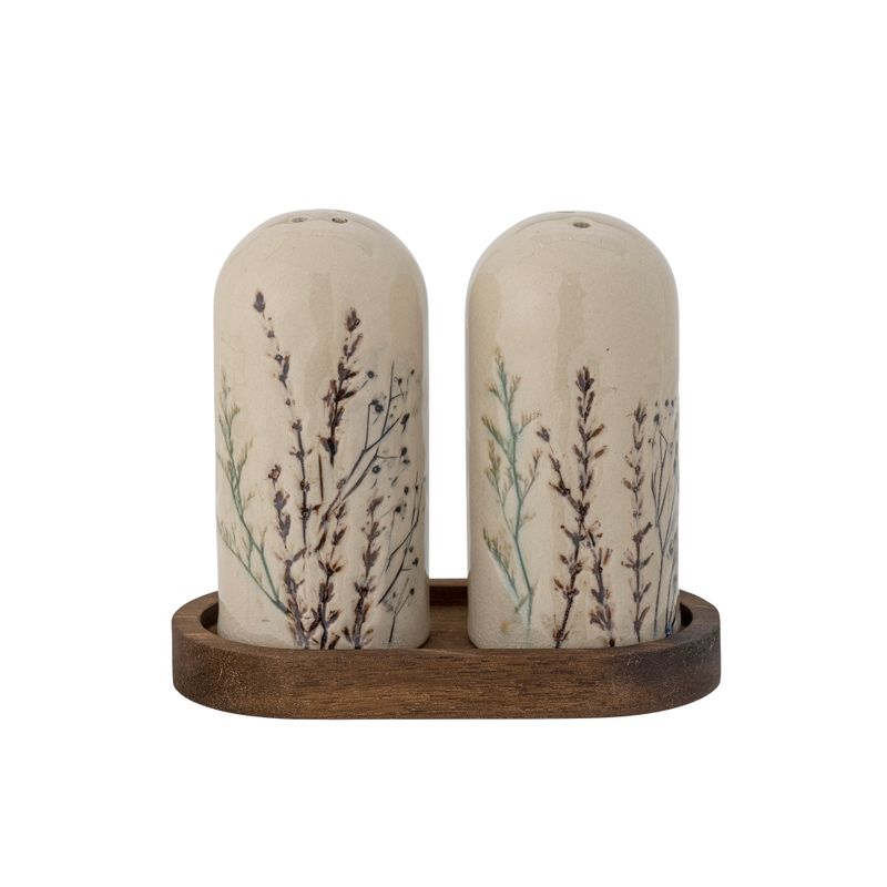 Salt- och pepparströare Natur Stengods Bea Set | Bloomingville