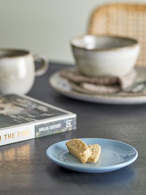 Bloomingville Safie Tallriksset, Blå, Stengods Ø15xH2 cm, Set om 6