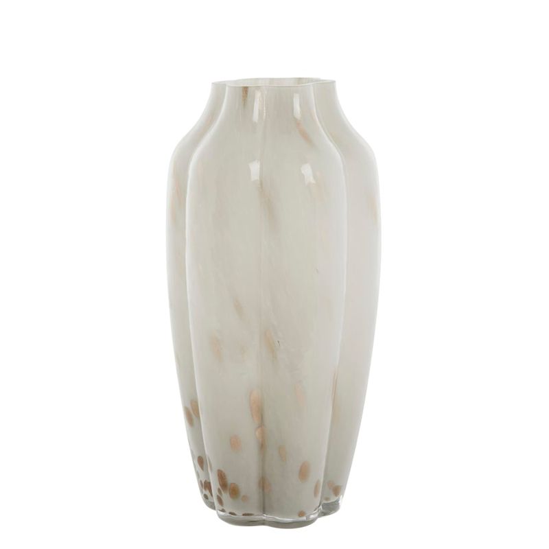 Vas Mara Benvit/Ljus Guld Glas Lene Bjerre