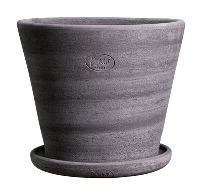 Bergs Potter Julie RAW Kruka Med Fat Grå, Ø 30 cm