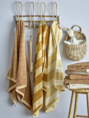 Bloomingville Kahla Handduk Brun Bomull L140 cm