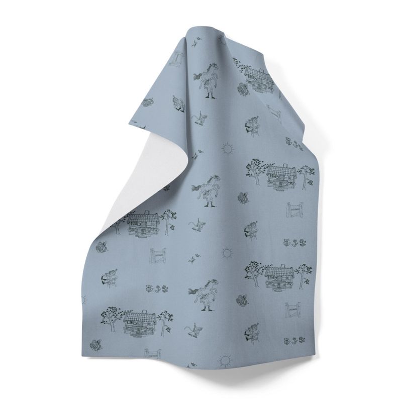 Villa Villekulla blå handduk Arvidssons Textil
