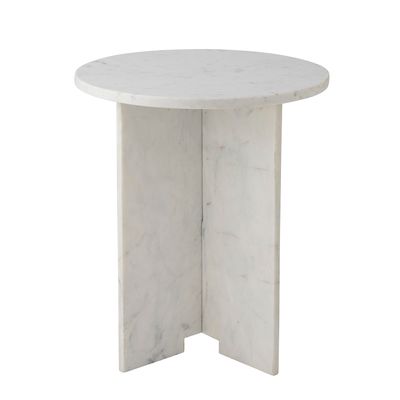 Sidobord Vit Marmor Jasmia | Bloomingville
