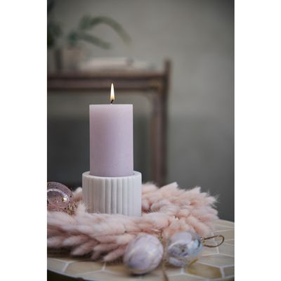 Lene Bjerre Eliana Ljusstake Vit Marmor H5 cm