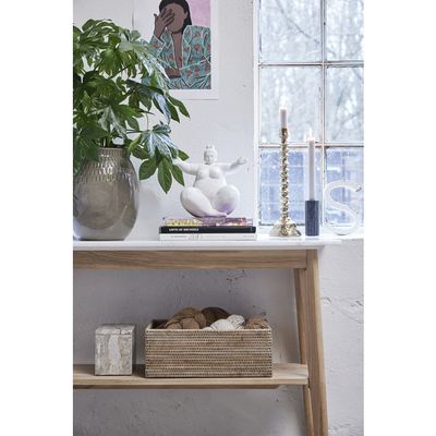 Lene Bjerre Eliana Ljusstake 12.5x4.5 cm Marmor Svart