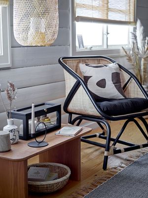Fåtölj Svart Rotting Loue | Bloomingville