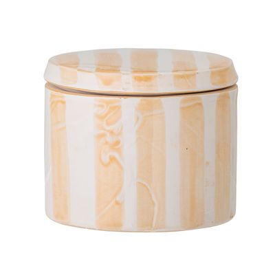 Burk med lock Gul Stengods | Bloomingville Creative