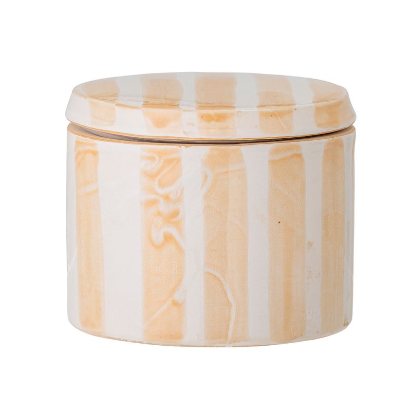 Burk med lock Gul Stengods | Bloomingville Creative