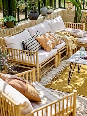 Filt Gul Bomull Thelma | Bloomingville