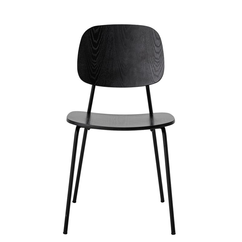Matsalsstol Svart Plywood Monza | Bloomingville