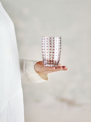 Bloomingville Brinley Dricksglas, Brun, Glas Ø7,5xH11 cm, Set om 4