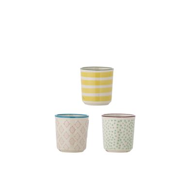 Äggkopp Gul Stengods Patrizia 3-pack | Bloomingville