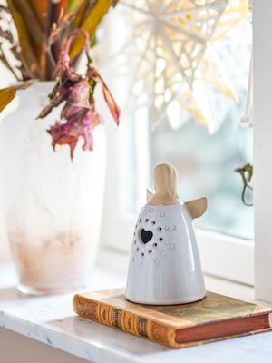 Dekoration med ljus Vit Stengods Ruth | Bloomingville
