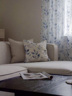 Svanefors Silje Gardin 2-pack Blå 140x250 cm