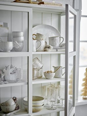Winter Serveringstallrik Natur Stengods H3cm Bloomingville