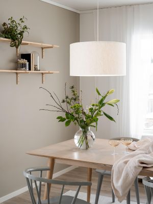 Sara Taklampa Linne Offwhite 55cm | PR Home
