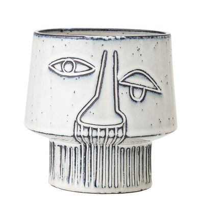 Kruka Vit Stengods Sacad | Bloomingville