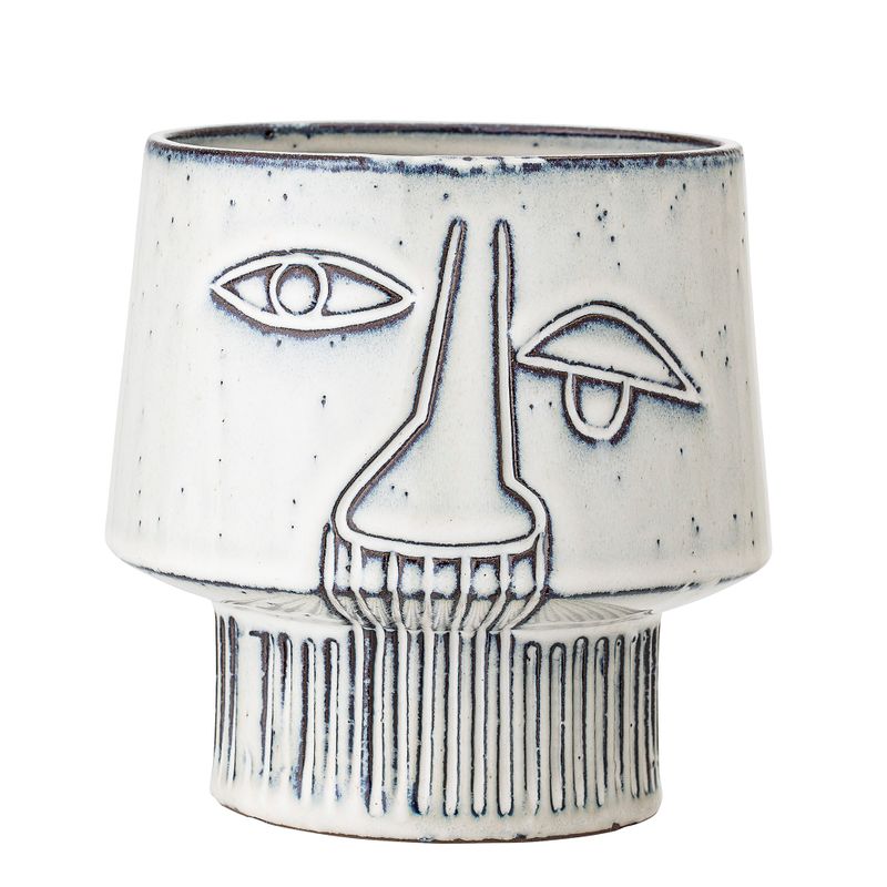 Kruka Vit Stengods Sacad | Bloomingville