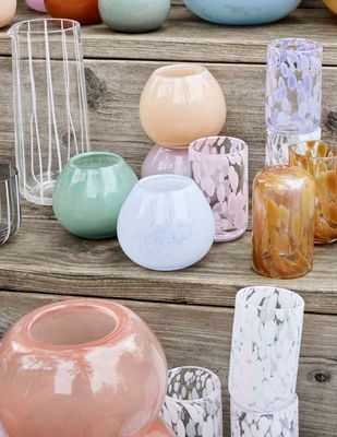 Ljusstake Rosa Glas OYOY LIVING