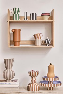 OYOY Toppu Bricka Kola/Lavendel Stengods Ø20 cm